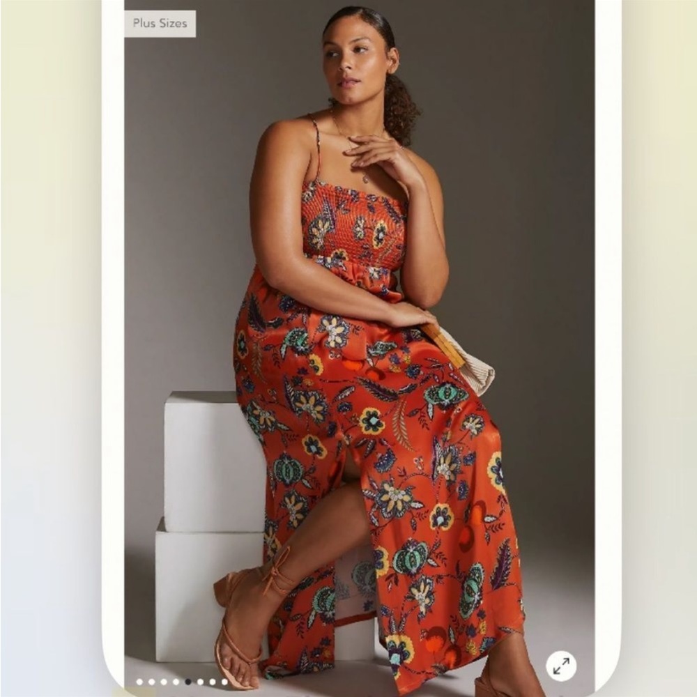 MAEVE FLORAL CROSS-BACK MAXI DRESS, NWT, size 3x